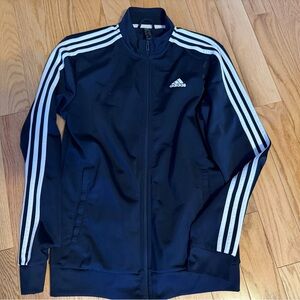 Adidas Navy Blue Jacket with White Stripes